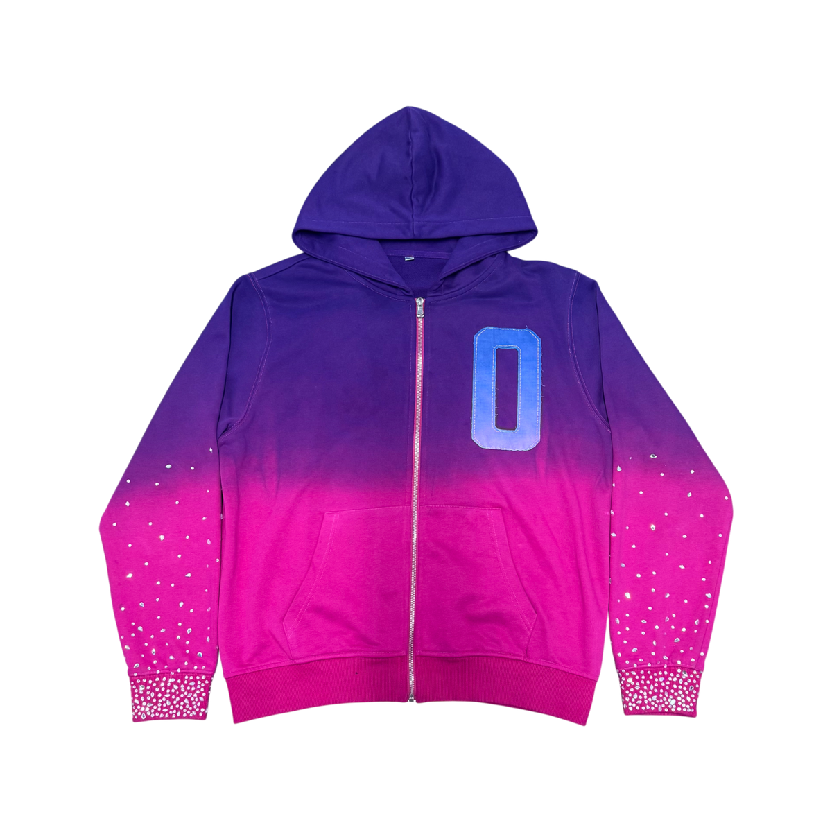 ★新品‼️Gradient Sleeve Hooded Sweatshirt Distressed 'O' Gradient Hoodie – OffThaTop