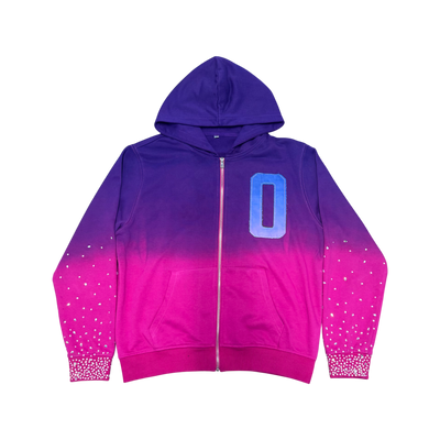 Distressed 'O' Gradient Hoodie