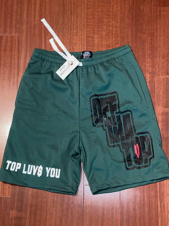 “Top Luv$ You” Mesh Shorts