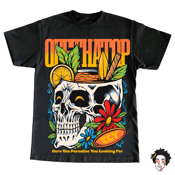 Orange Skull Tee